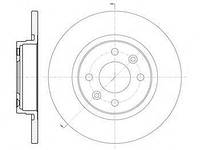 Тормозной диск передний Renault Logan, Дачия логан, Рено (пр-во ROADHOUSE 6809.00)