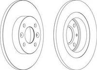 Тормозной диск передний Renault Logan, Дачия логан, Рено (пр-во FERODO DDF1502)