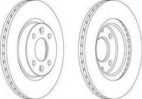 Тормозной диск передний Renault Logan, Дачия логан, Ниссан, Рено (пр-во FERODO DDF1096)