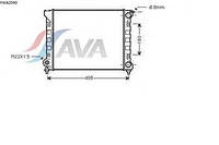 Радиатор охлаждения Фольксваген Гольф/ RABBIT I/ Джета/ SCIROCCO (пр-во AVA QUALITY COOLING VWA2040)