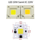 LEd Smart IC 10w 220v 6000K Світлодіод 10w 220 вольтів із драйвером на борту + накладка, фото 2