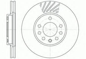 Гальмівний диск передній Astra F/ Opel Astra G, опель астра g/ Астра H (пр-во ROADHOUSE 6584.10)