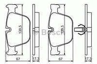 Тормозные колодки задние БМВ 5/ 6/ 7/ X5/ X6 (пр-во BOSCH 0986494294)