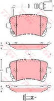 Тормозные колодки задние VW, Volkswagen T5, Фольксваген Транспортер т5 (пр-во TRW GDB1557)