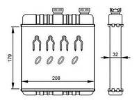 Радиатор печки (отопителя) Opel Astra G, опель астра g/ ZAFIRA A (пр-во NRF 54279)