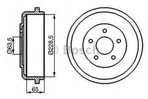 Гальмівний барабан Форд CAPRI/ CORTINA/ CORTINA 80/ CORTINA Estate 80/ CORTINA Estate (пр-во BOSCH 0986477129)