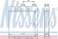 Радиатор печки (отопителя) CHEVROLET, Opel Astra G, Опель Астра G (пр-во NISSENS 72660)