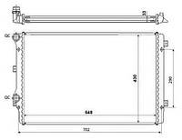 Радиатор охлаждения Ауди, Сиат, Шкода, Фольксваген (пр-во NRF 53816)
