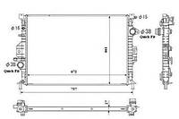 Радиатор охлаждения Ford Focus, Форд Фокус, LANDROVER, Вольво (пр-во NRF 53811)