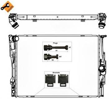 Радіатор охолодження BMW 1/ 3/ X1/ Z4 (пр-во NRF 53473)