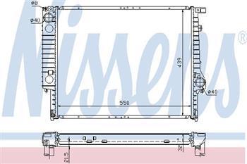 Радіатор охолодження BMW E34/ e30/ e32 бмв 3/ 5/ 7 (пр-во NISSENS 60619A)