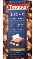 Шоколад молочний без глютену Torras Leche LLet з фундуком 200 г Іспанія (опт 5 шт)