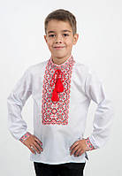 Вышиванка для мальчика с красно-черным орнаментом, арт. 4410