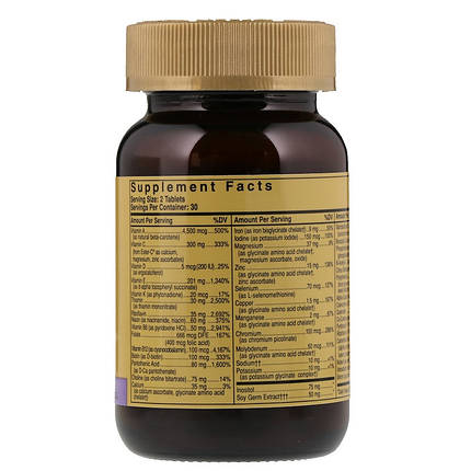 Solgar Omnium Multiple Vitamin and Mineral Formula 60 tabs, фото 3
