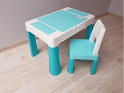 Комплект дитячих меблів Tega Baby MULTIFUN (стіл + стільчик) (Turquoise (бірюзовий))