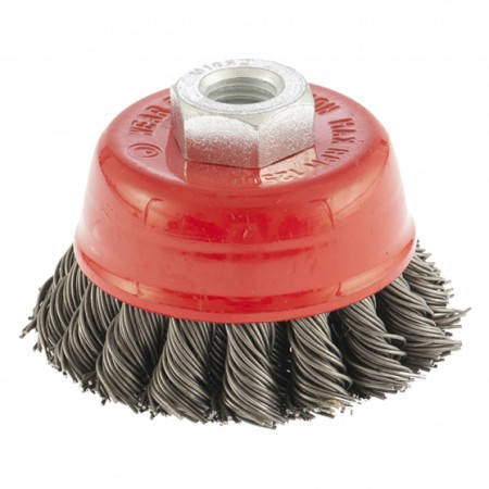 Купить Щетка для УШМ, 100 мм, М14, "чашка", витой провод 0,35 мм // MTX ...