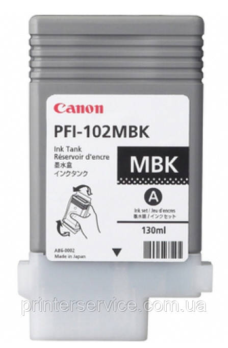 Картридж Canon PFI-102MBK Matt Black для iPF500/ 600/700 series, чорний матовий, 130 мл (0894B001)