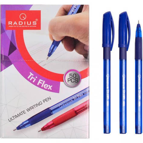 Ручка «TriFlex PL» RADIUS 50 штук, синя 1 пачка (50 штук), фото 1