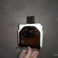 Серветниця зі скляної пляшки коричнева/Салфетница из стеклянной бутылки коричневая