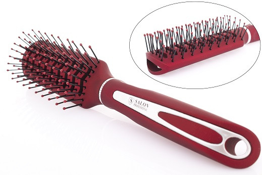 Щітка плоска одностороння (червона) SALON, фото 1