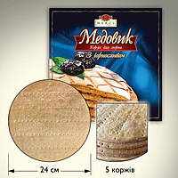 КОРЖІ ДЛЯ ТОРТА «МЕДОВИК» З ЧОРНОСЛИВОМ