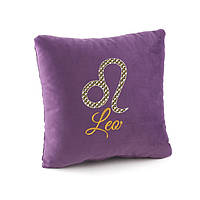 Подушка гороскоп Лев декоративная подарочная в различных цветах фиолетовый