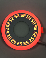 LED светильник 6+3w "Грек" c красной подсветкой / LM555 LED панель Lemanso