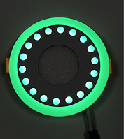 LED світильник 3+3w "Крапочки" c зеленим підсвічуванням / LM537 LED панель Lemanso