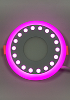 LED світильник 3+3w "Крапочки" c рожевої підсвічуванням / LM537 LED панель Lemanso