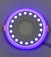 LED світильник 3+3w "Крапочки" з синьою підсвіткою / LM537 LED панель Lemanso