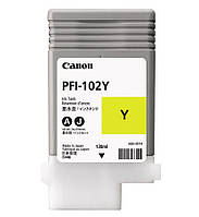 Картридж Canon PFI-102Y Yellow для iPF500/ 600/700, жовтий, 130мл (0898B001)