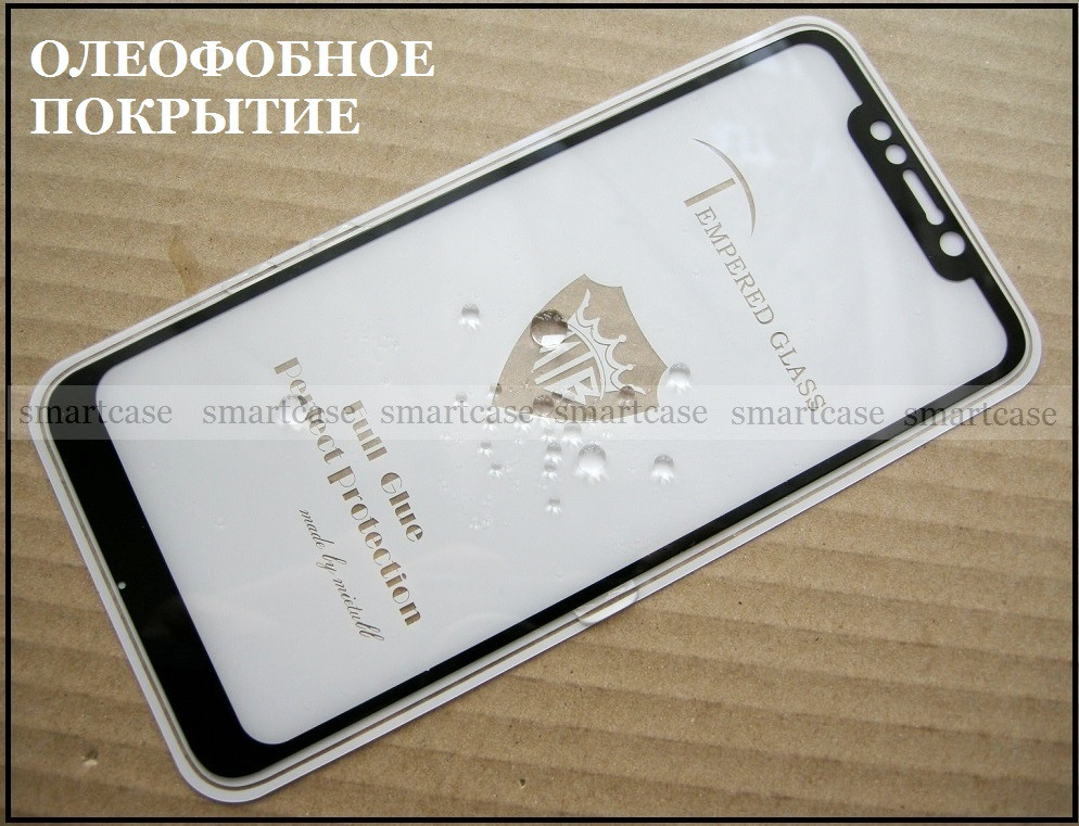5d full glue закаленное стекло на весь экран Xiaomi pocophone F1 черное 0,26 мм водостойкое - фото 5 - id-p867382036