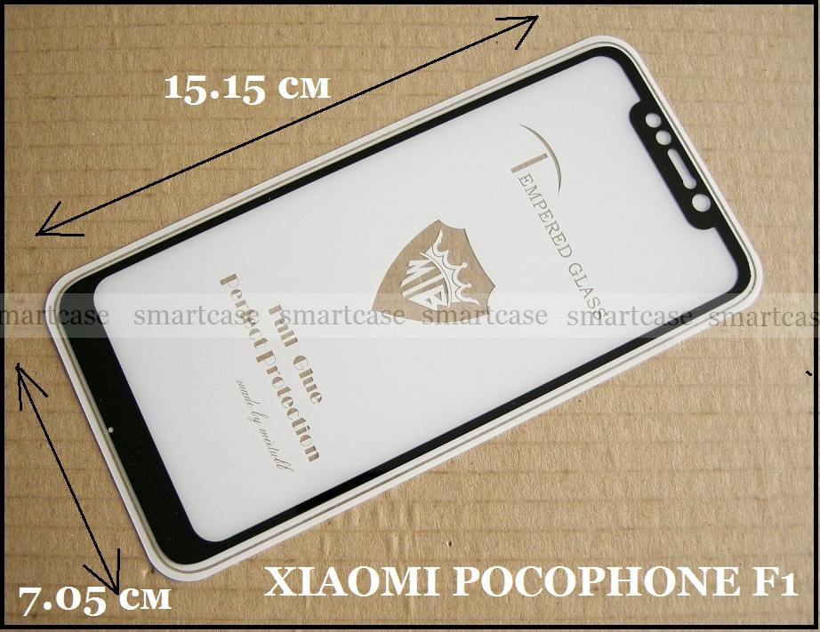 5d full glue закаленное стекло на весь экран Xiaomi pocophone F1 черное 0,26 мм водостойкое - фото 6 - id-p867382036