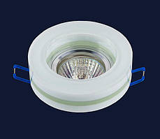 Білий точковий світильник зі скла 705906