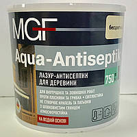 Лазурь-антисептик для дерева MGF AQUA-ANTISEPTIK (МГФ АКВА-АНТИСЕПТИК) 0,75л