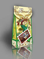 Подарункова коробка для цукерок з листівкою, Вінтаж, 300 грам
