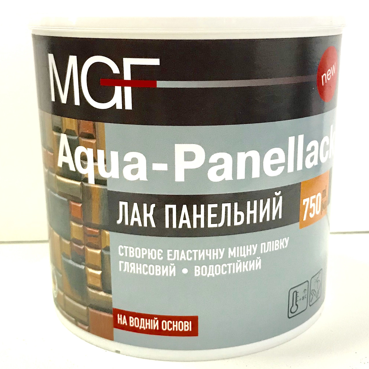 Лак панельний MGF (МГФ) AQUA-PANELLACK (аквапанельлак) 0,75 л глянцевий