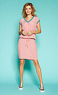 Платье летнее молодежное Filippa Zaps розового цвета, коллекция весна-лето. 46
