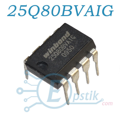 W25Q80BVAIG, Мікросхема пам'яті 8MBit SPI Flash, DIP8