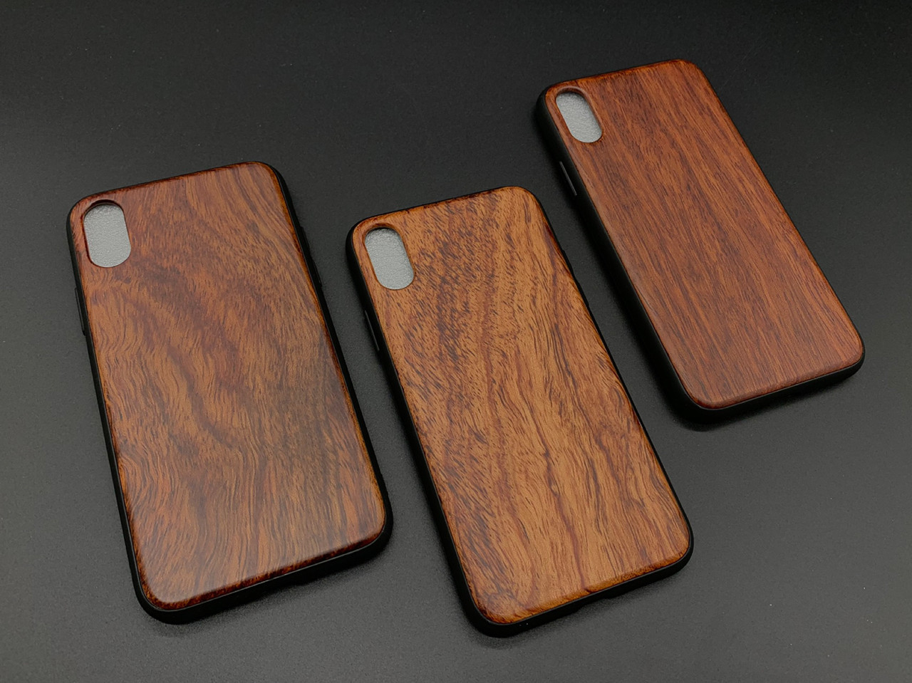 Дерев'яний чохол для гравіювання. IPHONE X. Колір "темна черешня".