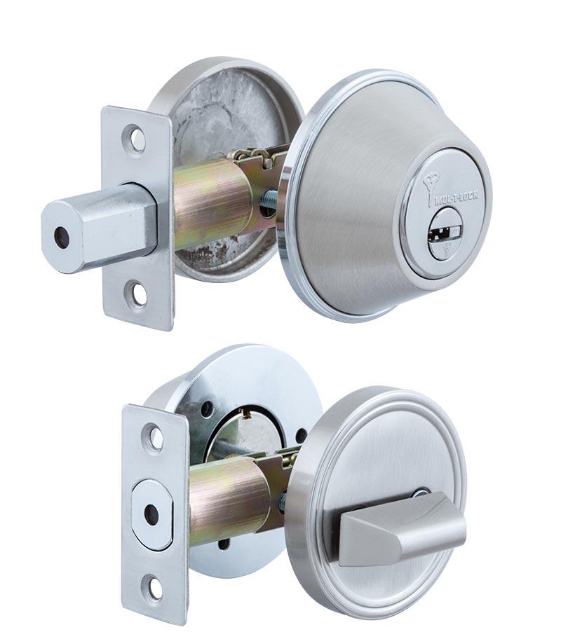 Замок врізний MUL-T-LOCK 1-WAY DEAD_BOLT DBM SATIN_NICKEL UNIV BS60 мм * ClassicPro VIP_CONTROL 2KEY+3K(САДШ)