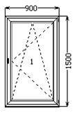 Вікно поворотно-відкидне 900х1500 на кухню в 9-16 поверхний будинок у Ніколаєві