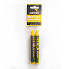 Крейда воскова для маркування KREYDA  Універсальна (2шт), жовтий, фото 2