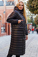 Стильне стьобана пальто молодіжне модне з капюшоном 44-52