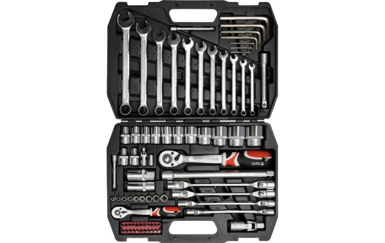 Набір інструменту 77 од. 1/2" 1/4" Yato YT-3878, фото 1