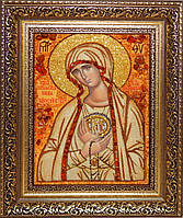Фатимская икона Божией матери «Тобою единство» из янтаря
