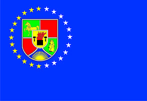 Прапор Луганської зони 0,9х1,35 м. атлас