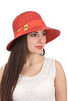 Шляпа соломенная женская классическая красная