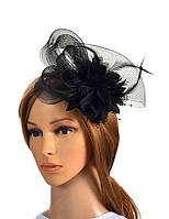 Женская дизайнерская шляпка черного цвета А-1097