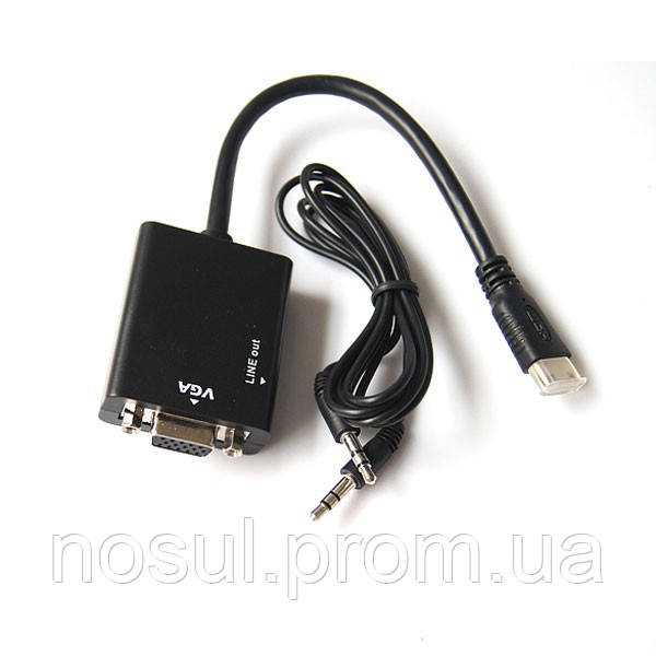 Мини преобразователь конвертер HDMI mini -> VGA (звук, HDCP) без доп.питания Позволит подключить устройства - фото 3 - id-p6741693